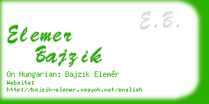elemer bajzik business card