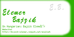 elemer bajzik business card